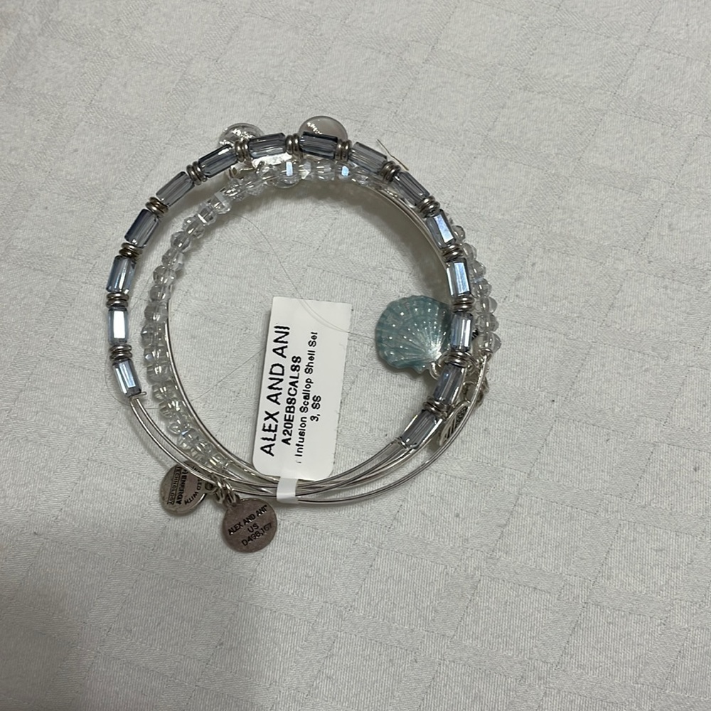 Alex and Ani bracelet set with jewelry pouch